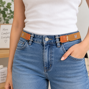Buckleless Elastic Waist Belt Hooks for Jeans & Trousers