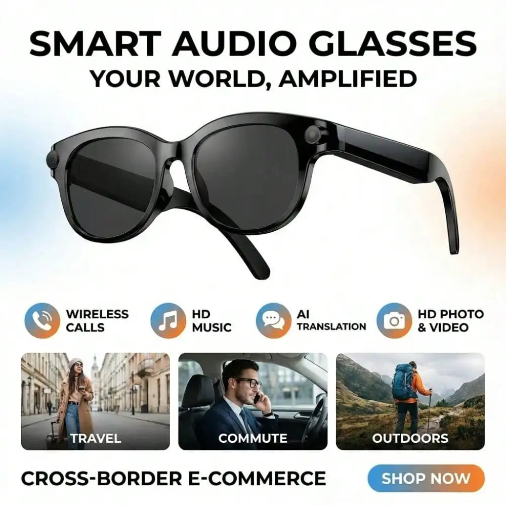 AI Smart Glasses With Camera – Bluetooth Music & Calls