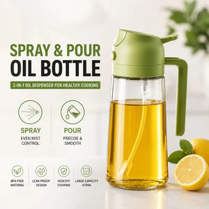 2 in 1 Oil Sprayer And Dispenser Bottle for Kitchen